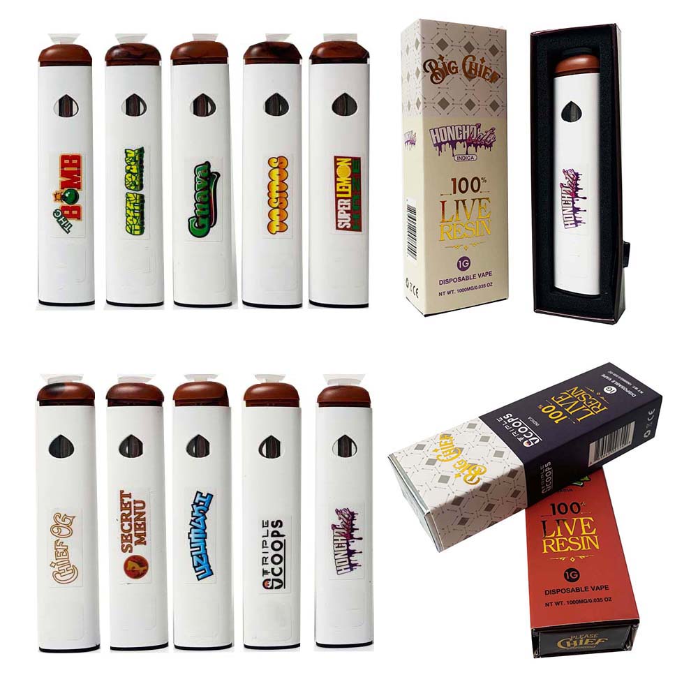 NEW BIG CHIEF Disposable Vape Pens 280mah Rechargeable Battery 1.0ml Empty Vaporizer Pods Ceramic Coil Cartridges E cigarettes carts with packaging 10 flavors
NEW BIG CHIEF Disposable Vape Pens 280mah Rechargeable Battery 1.0ml Empty Vaporizer Pods Ceramic Coil Cartridges E cigarettes carts with packaging 10 flavors