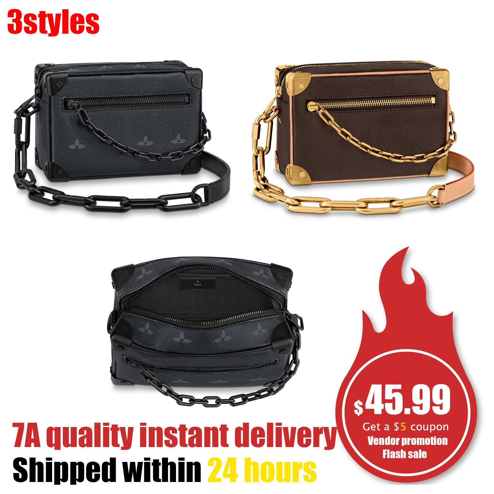 lvl M44735 classic retro trunk box Hobo bag Shoulder Womens wallets Black flower handbag luxury Man Flap tote clutch Genuine Leather Mini cross body chain purses gift, Mon0gram orange chain
lvl M44735 classic retro trunk box Hobo bag Shoulder Womens wallets Black flower handbag luxury Man Flap tote clutch Genuine Leather Mini cross body chain purses gift, Mon0gram orange chain
