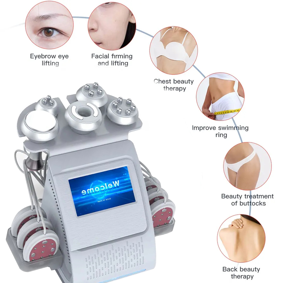 Professional RF Cavitation 80K Vacuum Slimming Machine Radio Frequency Lipo Laser Fat Burner improving the facial and body skin Equipment