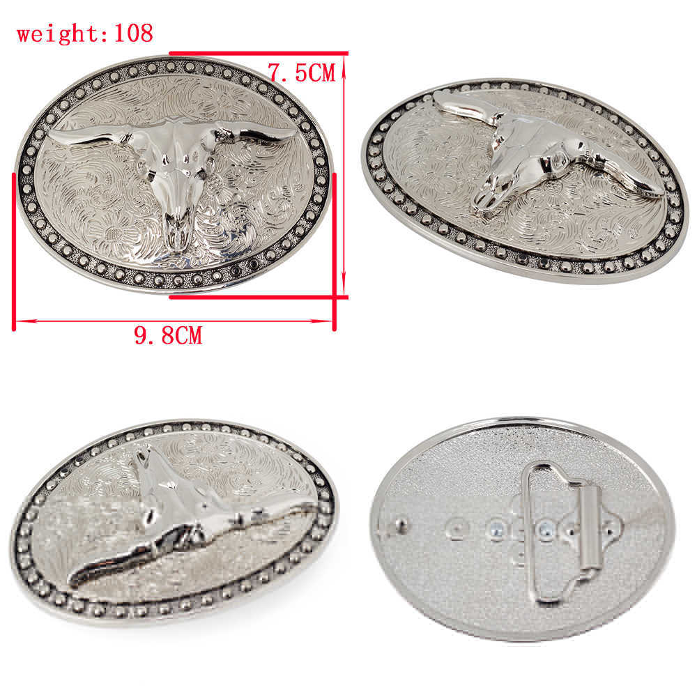 Belts White Tauren Alloy Bulk Buckle Pu Leisure Youth Lap Black Belt Fashion For Men Cowboy W0317