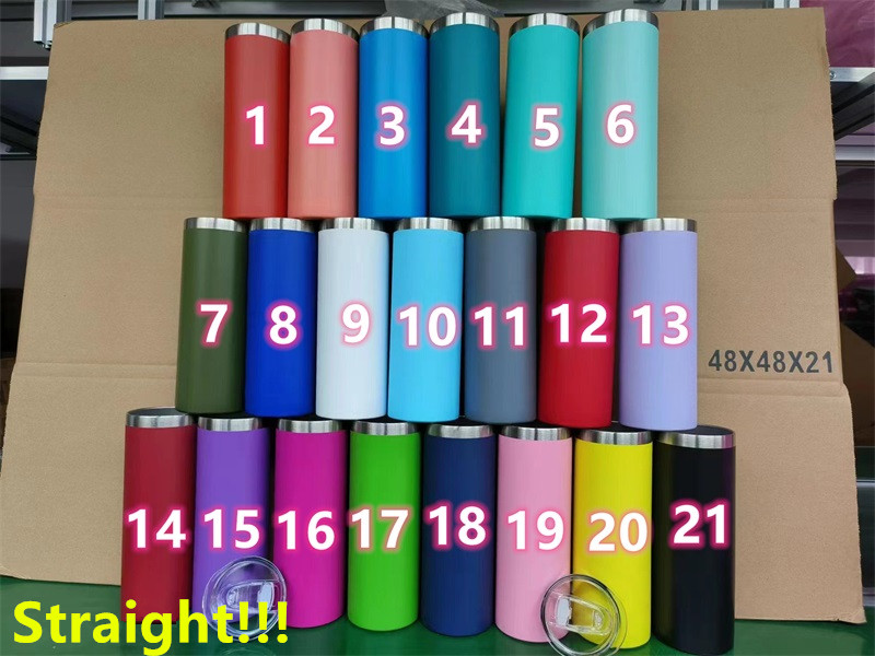 20oz Powder Coated STRAIGHT Skinny Tumbler Stainless Steel Skinny Travel Tumbler Powder Coated Tumbler Vacuum Insulated Beer Coffee Mugs, Note your colors
20oz Powder Coated STRAIGHT Skinny Tumbler Stainless Steel Skinny Travel Tumbler Powder Coated Tumbler Vacuum Insulated Beer Coffee Mugs, Note your colors