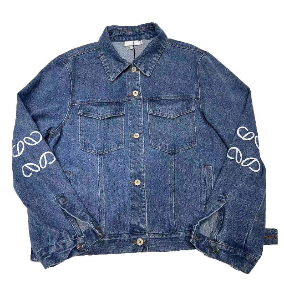 Summer Light Jacket Vintage Denim Jackets Letter Print Designer Woman Long Sleeve, As pic
Summer Light Jacket Vintage Denim Jackets Letter Print Designer Woman Long Sleeve, As pic