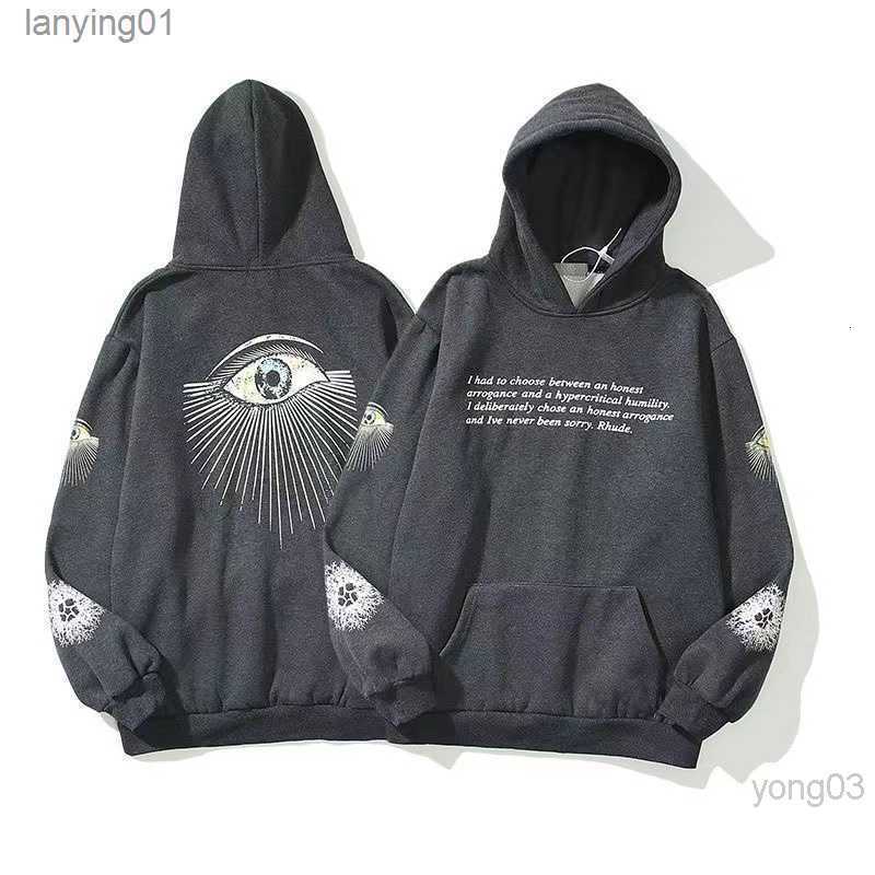 Distressed Europe Rhude Mens Hoodie the United States High Street Hand Painted Eye of Prophecy Printed Washed Men Black
Distressed Europe Rhude Mens Hoodie the United States High Street Hand Painted Eye of Prophecy Printed Washed Men Black