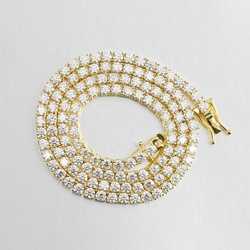 Factory Price Fine Jewelry 2mm 3mm 4mm 5mm S925 Sterling Silver Gra Certificate D-vvs Diamond Moissanite Tennis Chain Necklace