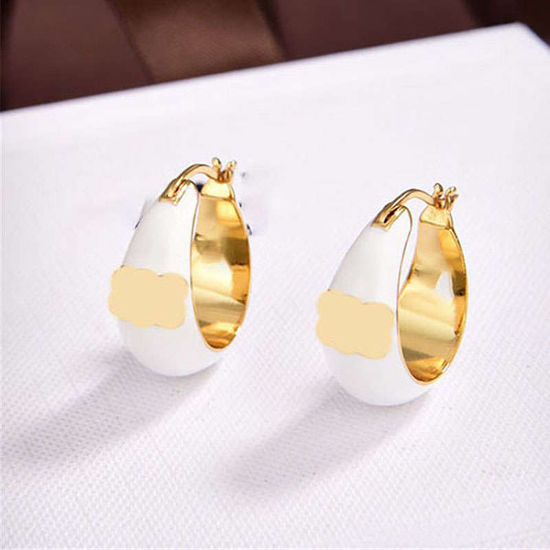 White Drip Oil Earrings Hollow Circle Ring Charm Elegant Temperament Eardrop for Lady
White Drip Oil Earrings Hollow Circle Ring Charm Elegant Temperament Eardrop for Lady