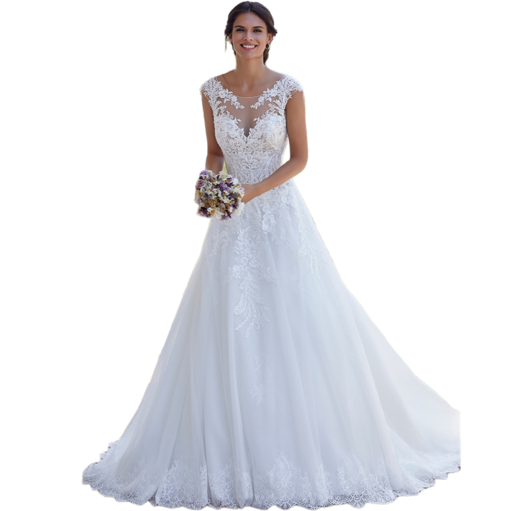 2023 Bohemian A Line Wedding Dresses Sleeveless Lace Applique Long Tulle Bridal Gowns Modern Boho Beach Vestido De Novia Robe Mariage