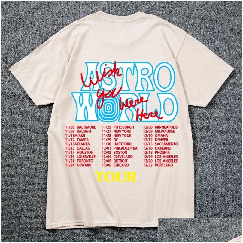 Men' T-Shirts Fashion Hip Hop T Shirt Men Women Astroworld Harajuku Shirts You Were Here Letter Print Tees Tops 220725 Drop Deliv Dhfqw, White
Men' T-Shirts Fashion Hip Hop T Shirt Men Women Astroworld Harajuku Shirts You Were Here Letter Print Tees Tops 220725 Drop Deliv Dhfqw, White