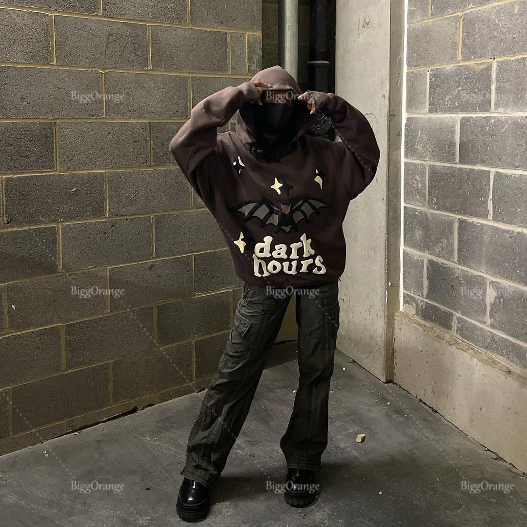 Mens Hoodies Sweatshirts High Quality Bat Foaming Print Streetwear Large Teen Sweatshirt Harajuku Y2k Clothes Top Homie Hoodie Clothing Tracksuit 2303