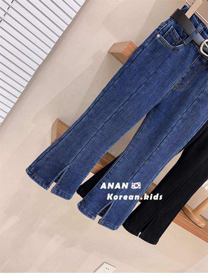 Jeans Spring Autumn Girls Kids Denim Pants Baby Children Jeans Long Pant Trousers Children Clothes 2-12T 230317