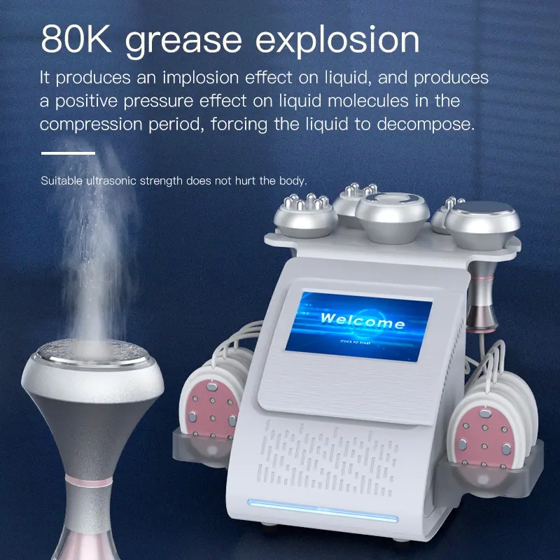 Professional RF Cavitation 80K Vacuum Slimming Machine Radio Frequency Lipo Laser Fat Burner improving the facial and body skin Equipment