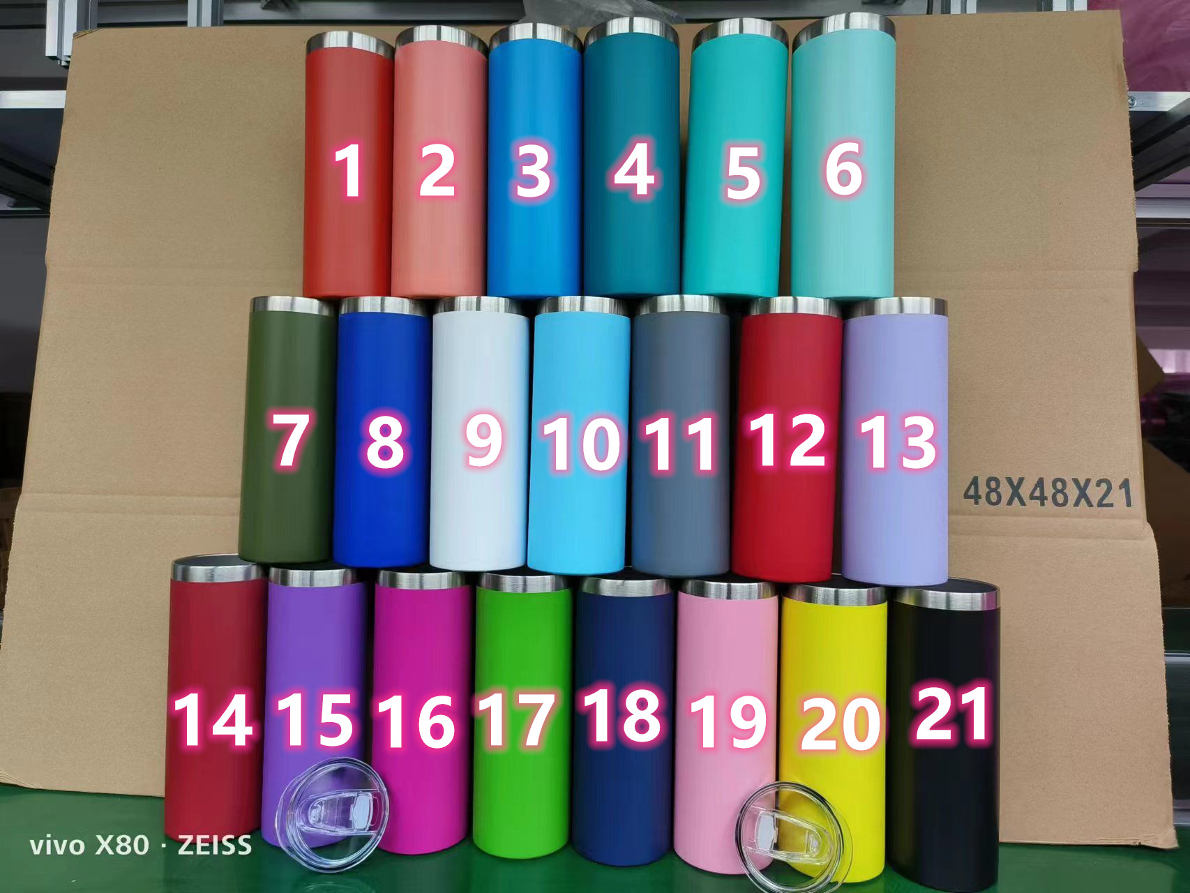 Wholesale! 21 colors 20oz Stainless Steel Skinny Tumbler 600ml pay today send today Slim Tumbler Double Wall Vacuum A0094, Multi-color
Wholesale! 21 colors 20oz Stainless Steel Skinny Tumbler 600ml pay today send today Slim Tumbler Double Wall Vacuum A0094, Multi-color