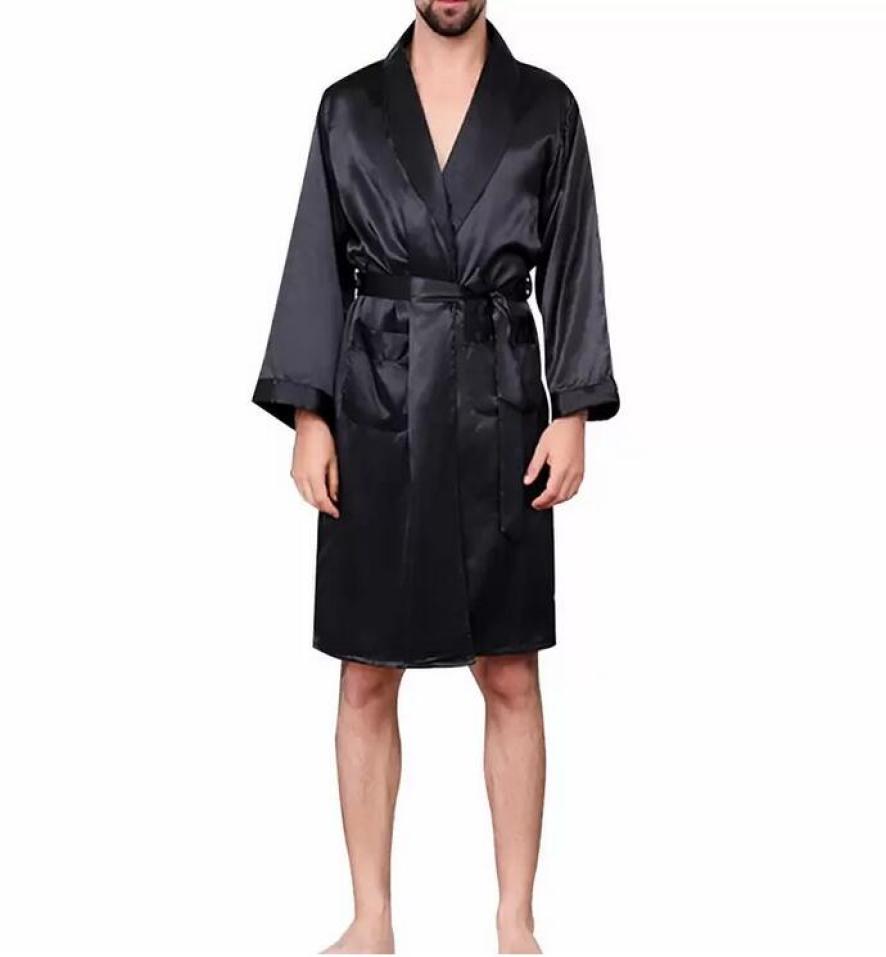 Men Black Lounge Sleepwear Faux Silk Nightwear For Men Comfort Silky Bathrobes Noble Dressing gown Men039s Sleep Robes Plus siz3010453, Black2
Men Black Lounge Sleepwear Faux Silk Nightwear For Men Comfort Silky Bathrobes Noble Dressing gown Men039s Sleep Robes Plus siz3010453, Black2