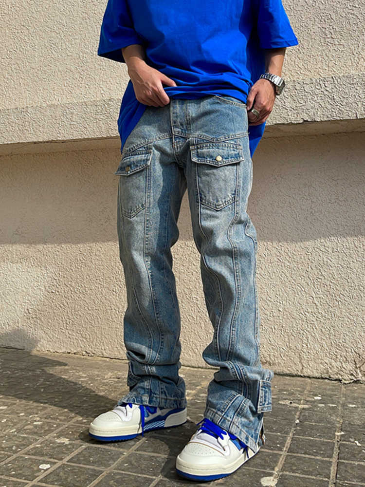 Men's Jeans New Trendy Large Poets Men's Denim Cargo Pants Streetwear Skateboard Fashion Designer Spliced Slit Full Leng Baggy Jeans Men Z0315, Black
Men's Jeans New Trendy Large Poets Men's Denim Cargo Pants Streetwear Skateboard Fashion Designer Spliced Slit Full Leng Baggy Jeans Men Z0315, Black