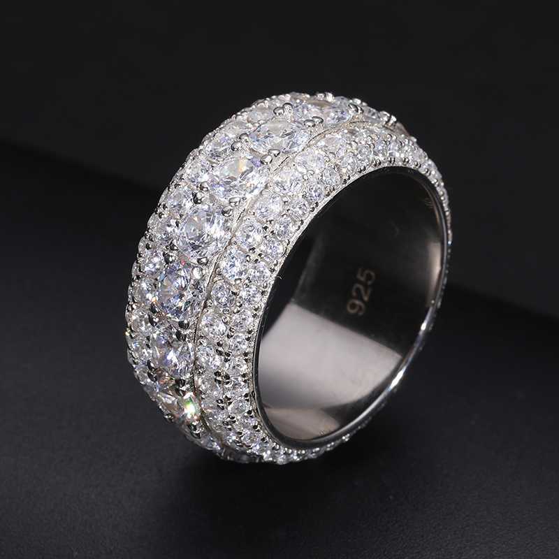 Hip Hop Jewelry 925 Sterling Silver Pave Vvs Moissanite Diamond Multi Layer Iced Out Wedding Ring for Men
Hip Hop Jewelry 925 Sterling Silver Pave Vvs Moissanite Diamond Multi Layer Iced Out Wedding Ring for Men