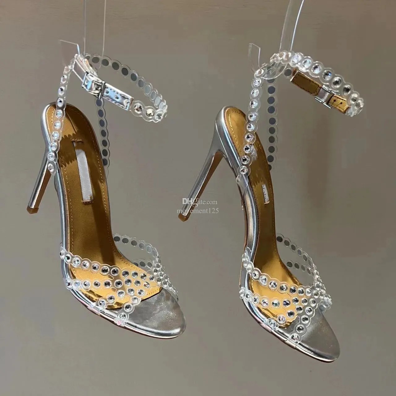 Top Quality 23S/S Aquazzura Shoes Tequila Sandals 100 Sparkling Party Italy Clear Pvc Crystals Stiletto Heel Wedding Brid 35-43
Top Quality 23S/S Aquazzura Shoes Tequila Sandals 100 Sparkling Party Italy Clear Pvc Crystals Stiletto Heel Wedding Brid 35-43
