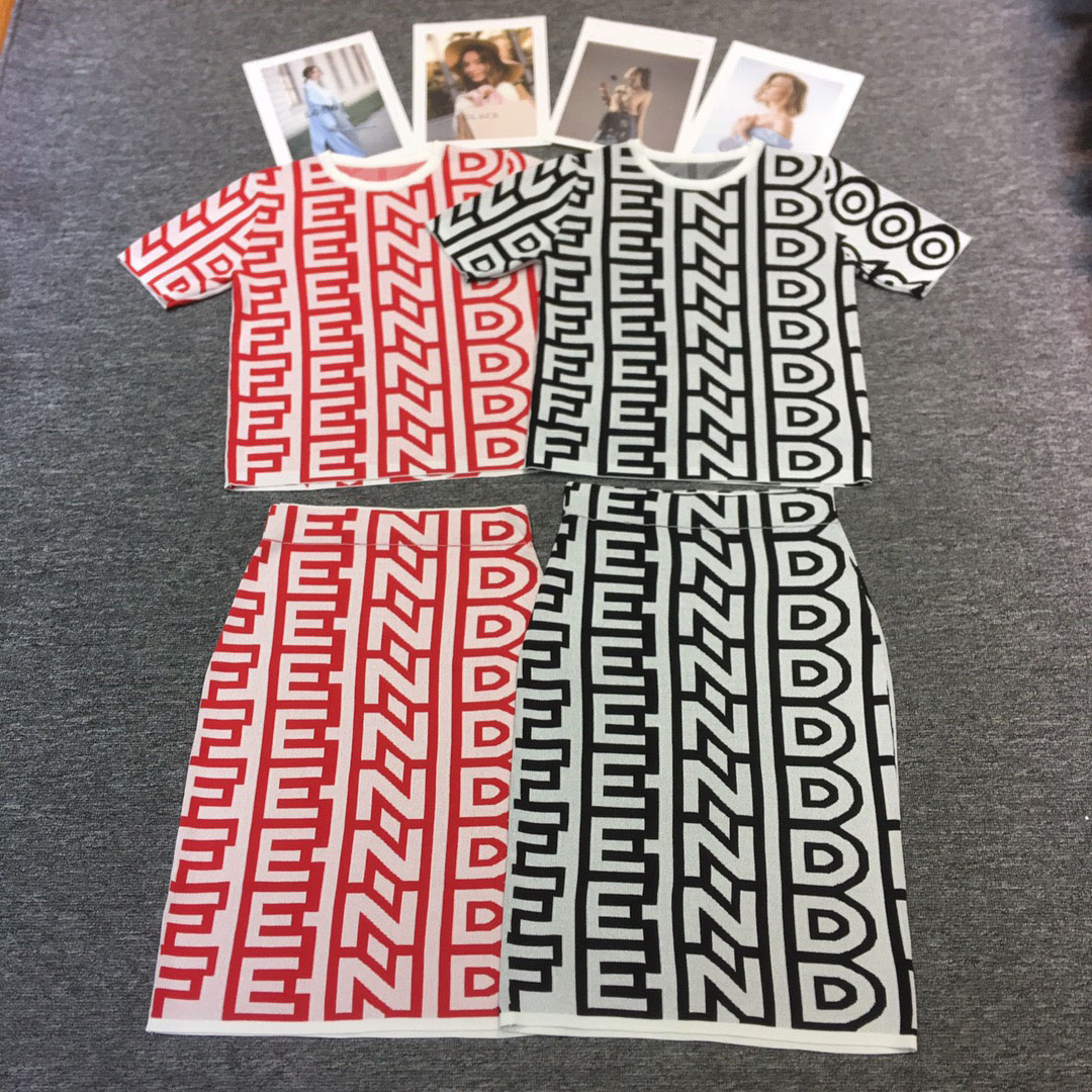 Fashion Two Piece Dress Letter Suit O-neck Short Sleeve Ladies Knitwear Tops High Waist Lady Skirt Knit Set Outfit Tracksuit 2023, Red
Fashion Two Piece Dress Letter Suit O-neck Short Sleeve Ladies Knitwear Tops High Waist Lady Skirt Knit Set Outfit Tracksuit 2023, Red