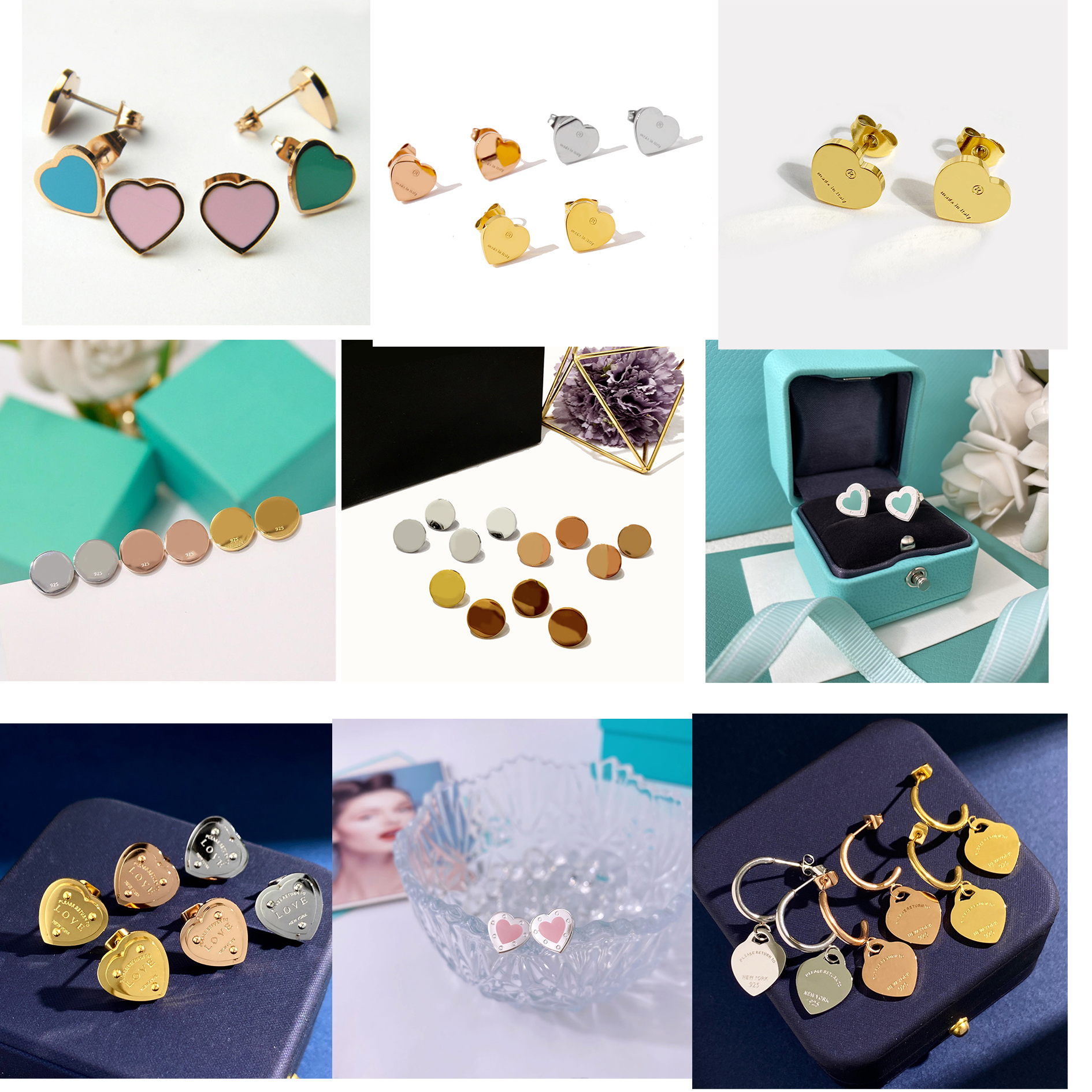 Women's Love match Color Earrings studs Designer jewelry round studs full brand as a wedding Christmas gift
Women's Love match Color Earrings studs Designer jewelry round studs full brand as a wedding Christmas gift
