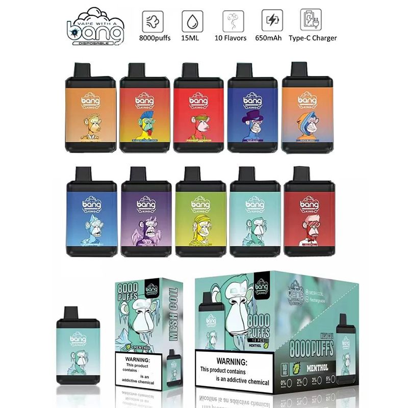 original bang king 8000 puffs e cigarette disposable vape puff 7k 13ml prefilled carts 650mah rechargeable vapers disposables vapes pod 0% 2% 5% randm tornado puffbar
original bang king 8000 puffs e cigarette disposable vape puff 7k 13ml prefilled carts 650mah rechargeable vapers disposables vapes pod 0% 2% 5% randm tornado puffbar