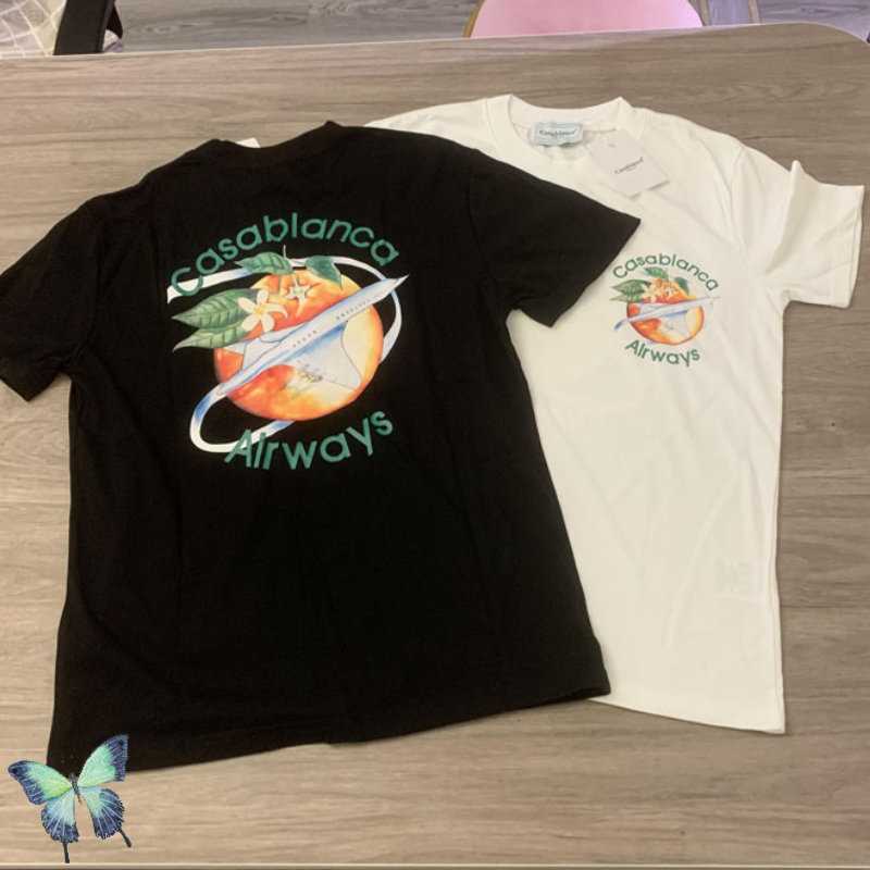 23ss Spring Casablanca Short Sleeve Airplane Orange Fruit Print T-shirt 100% Cotton Summer 3XL T Shirt for Men Women 0318, One size
23ss Spring Casablanca Short Sleeve Airplane Orange Fruit Print T-shirt 100% Cotton Summer 3XL T Shirt for Men Women 0318, One size