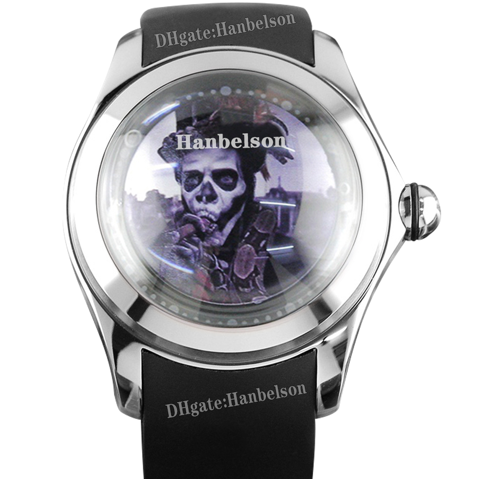 Mens Watch Automatic Movement Fisheye glass Mysterious eyes dial Rubber strap Astronaut Transparent background Wristwatch 47mm, Style 2 silver case
Mens Watch Automatic Movement Fisheye glass Mysterious eyes dial Rubber strap Astronaut Transparent background Wristwatch 47mm, Style 2 silver case