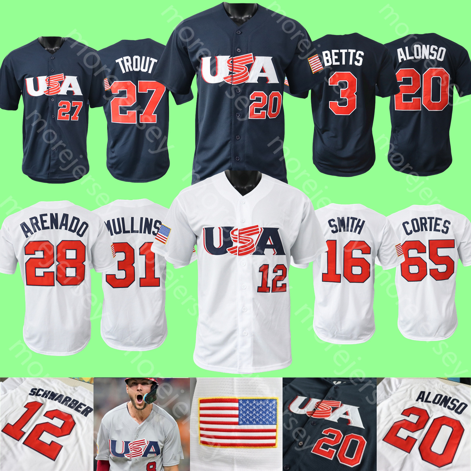 2023 Team USA Baseball Jersey Mike Trout Bobby Witt Jr. Nolan Arenado Nestor Cortes Clayton Kershaw Realmuto Mookie Betts Kyle Tucker Schwarber Goldschmidt Alonso, 2017 white fans
2023 Team USA Baseball Jersey Mike Trout Bobby Witt Jr. Nolan Arenado Nestor Cortes Clayton Kershaw Realmuto Mookie Betts Kyle Tucker Schwarber Goldschmidt Alonso, 2017 white fans