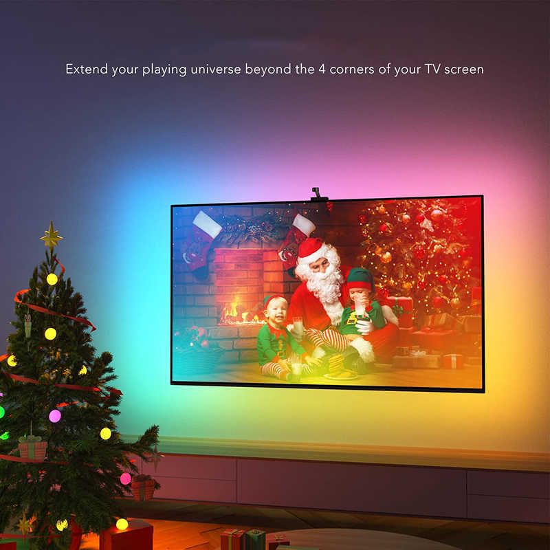 LED Strips LED RGBIC WIFI TV Backlights App Control with Camera Mulitcolor Music Sync TV Backlights Strip for 55-65 inch TV PC Kits P230315