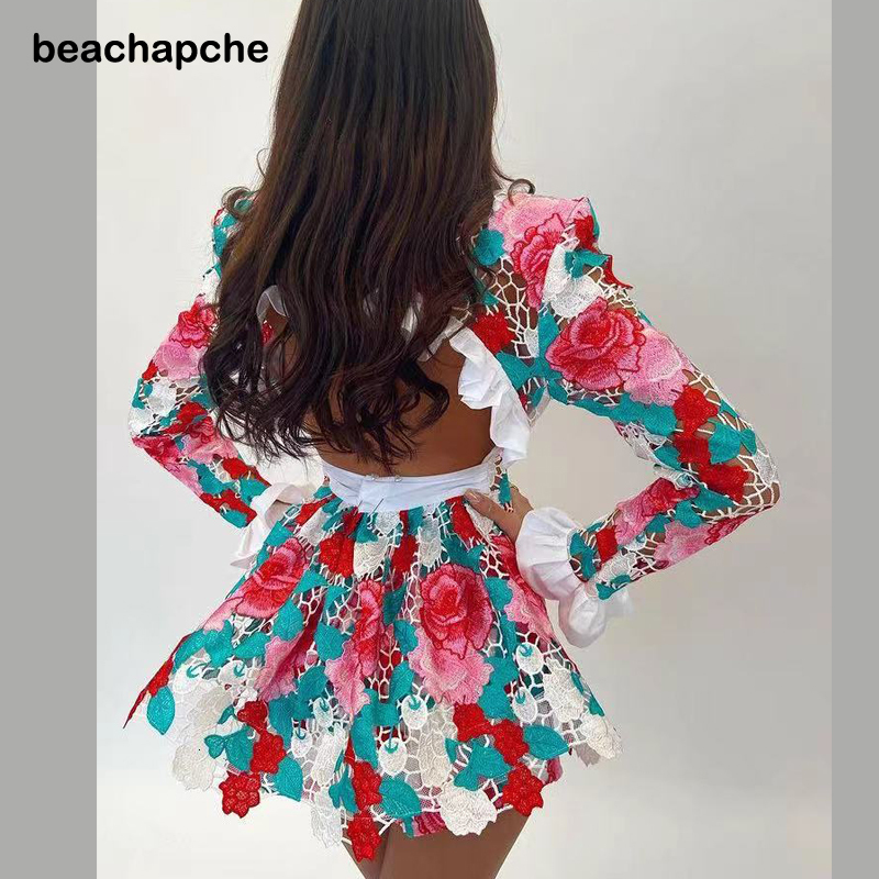 Womens Two Piece Pants Beachapche Sexy V Neck Suits Fashion Backless Hollow Out Suit Elegant Printed Loose Shorts Female Ladies 230317