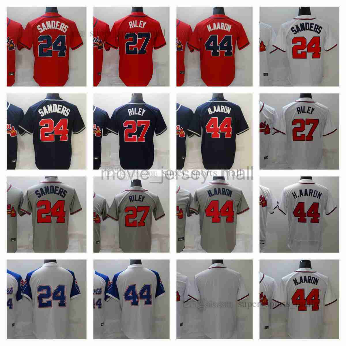 New Baseball Jerseys 24 Deion Sanders 27 Austin Riley 44 Hank Aaron Blank Mens Size S--XXXL, As picture
New Baseball Jerseys 24 Deion Sanders 27 Austin Riley 44 Hank Aaron Blank Mens Size S--XXXL, As picture