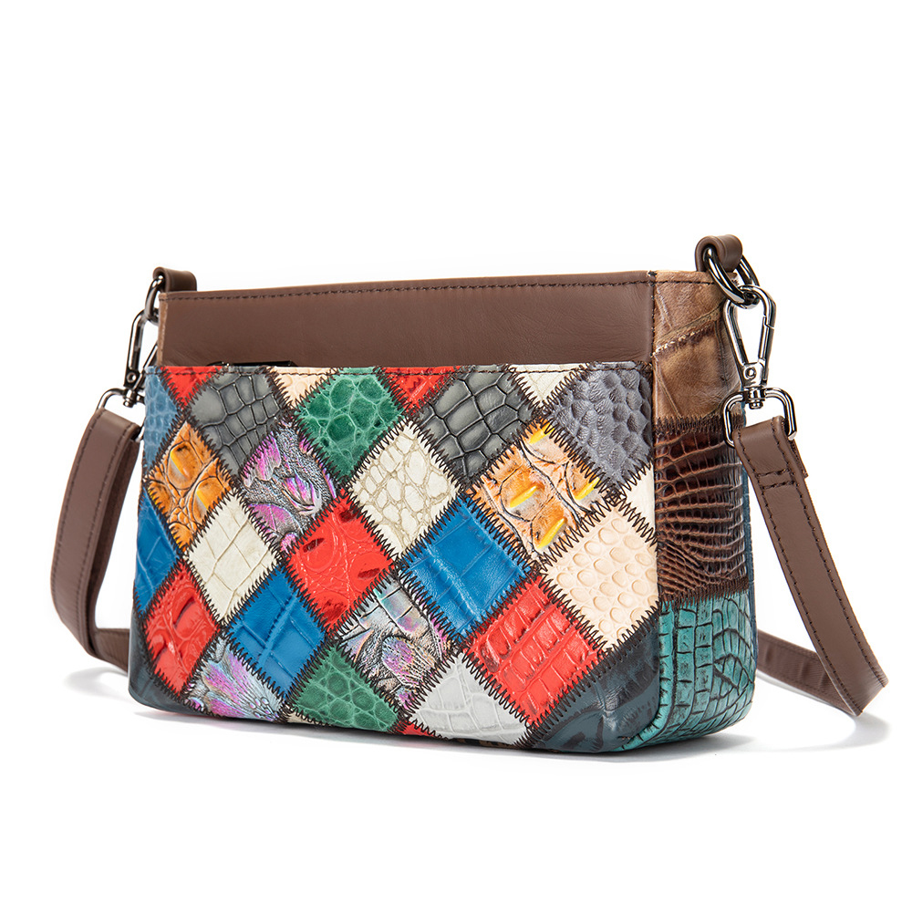 Niche design single-shoulder crossbody bag 2023 personality stitching leather women's bag retro color Ringer underarm bag, Color block mosaic as shown
Niche design single-shoulder crossbody bag 2023 personality stitching leather women's bag retro color Ringer underarm bag, Color block mosaic as shown