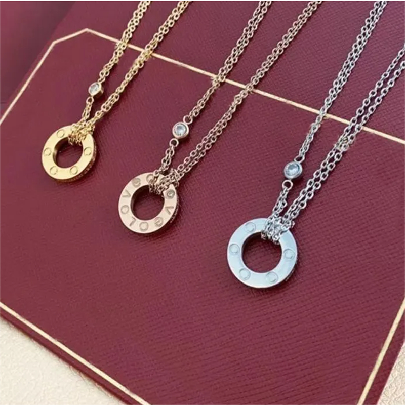 Full cz Stainless Steel Love 2/3 Rings Necklace Pendants Fashion Choker Necklace Women Men Lover Neckalce Jewelry Gift
Full cz Stainless Steel Love 2/3 Rings Necklace Pendants Fashion Choker Necklace Women Men Lover Neckalce Jewelry Gift
