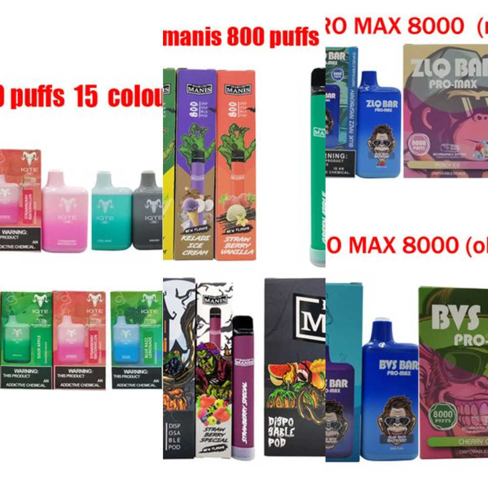 100% Original IQTE Pro 2500 Puffs Electronic Cigarettes BVS BAR 8000 Mesh Coil Harum manis 800 puffs Disposable Vape rechargable battery 5% 1QOJDQOJD
100% Original IQTE Pro 2500 Puffs Electronic Cigarettes BVS BAR 8000 Mesh Coil Harum manis 800 puffs Disposable Vape rechargable battery 5% 1QOJDQOJD