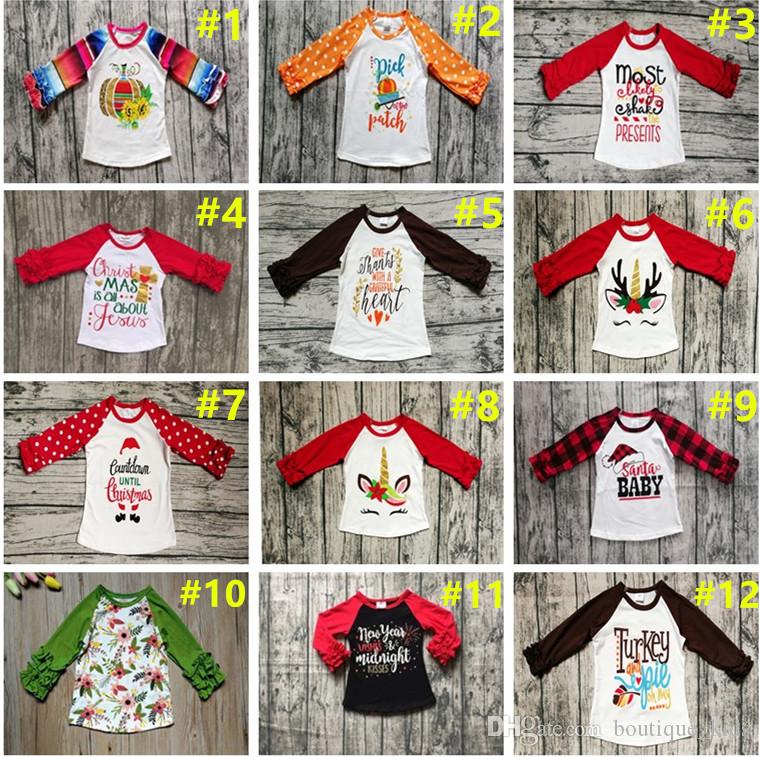 Halloween Christmas Baby Clothes Fall Girls Ruffled Sleeve T-shirts Toddler Baby Unicorn Letter Pumpkin Cotton Raglan Tops Kids Clothing, As shown
Halloween Christmas Baby Clothes Fall Girls Ruffled Sleeve T-shirts Toddler Baby Unicorn Letter Pumpkin Cotton Raglan Tops Kids Clothing, As shown