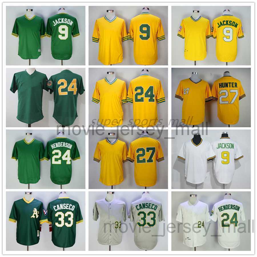 Vintage College Baseball Wears Jersey 9 Reggie Jackson 24 Rickey Henderson 27 Catfish Hunter 33 Jose Canseco Jerseys Men Women Youth Size S--XXXL, As picture
Vintage College Baseball Wears Jersey 9 Reggie Jackson 24 Rickey Henderson 27 Catfish Hunter 33 Jose Canseco Jerseys Men Women Youth Size S--XXXL, As picture