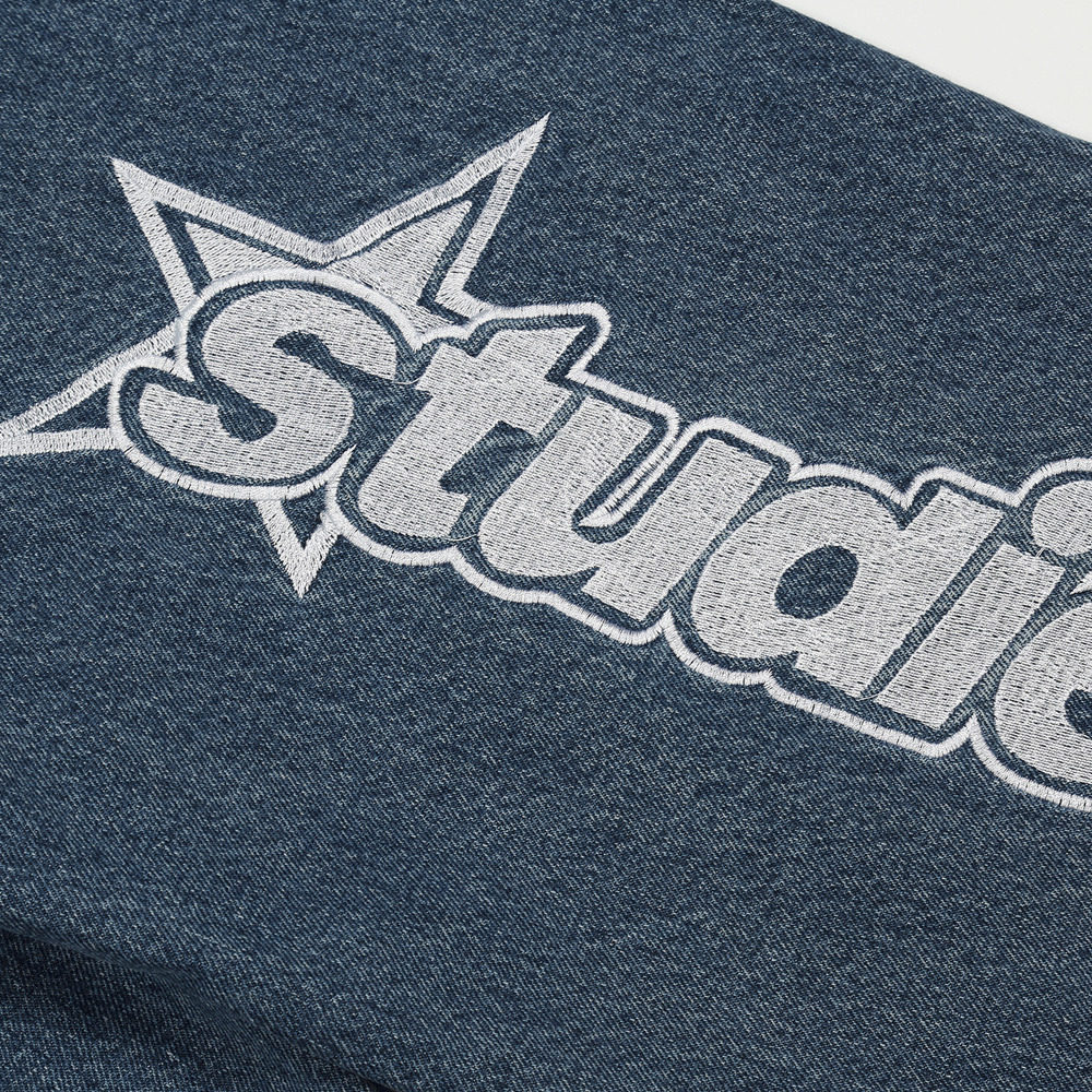 Mens Jeans Korean Fashion Letter Embroidery Retro Oversize Men Hip Hop Pants Straight Casual Washed Denim Trousers Pantalones 230317