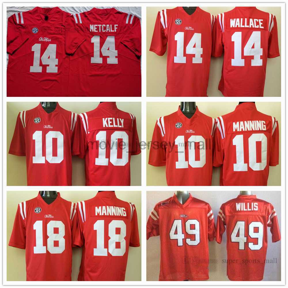 NCAA Ole Miss Rebels College Football Jersey 14 Bo Wallace 10 Chad Kelly 18 Achie Manning 49 Patrick Willis High Quality stitched Red White Black Gray, As picture
NCAA Ole Miss Rebels College Football Jersey 14 Bo Wallace 10 Chad Kelly 18 Achie Manning 49 Patrick Willis High Quality stitched Red White Black Gray, As picture