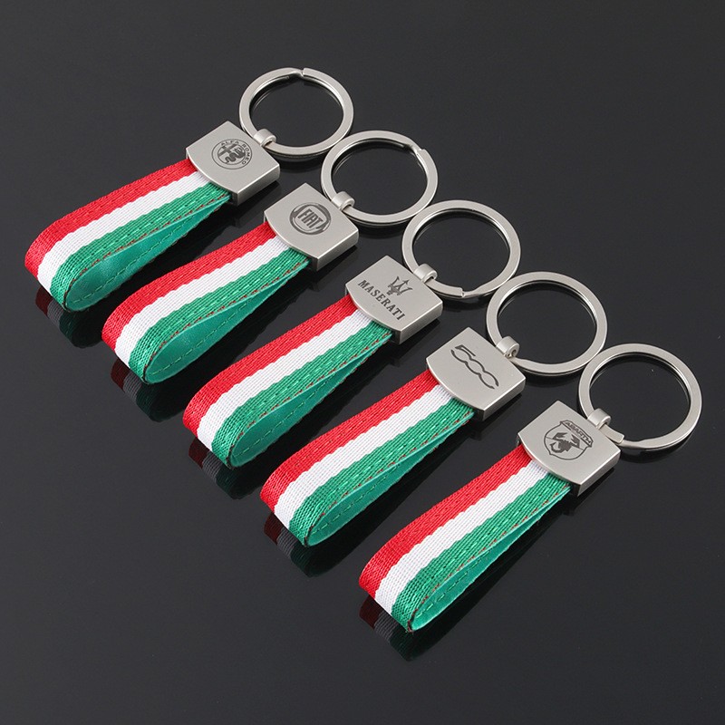 1000 PCS /lot KEY RING FIT FOR Abarth Fiat 500 KEYRING Keyfob Keychain