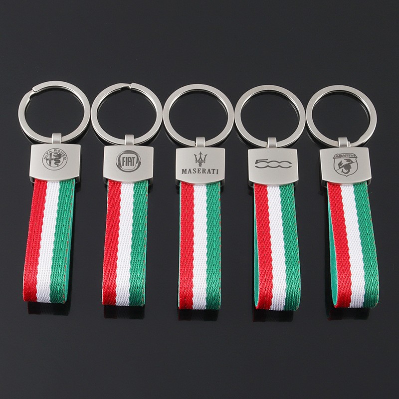 1000 PCS /lot KEY RING FIT FOR Abarth Fiat 500 KEYRING Keyfob Keychain
