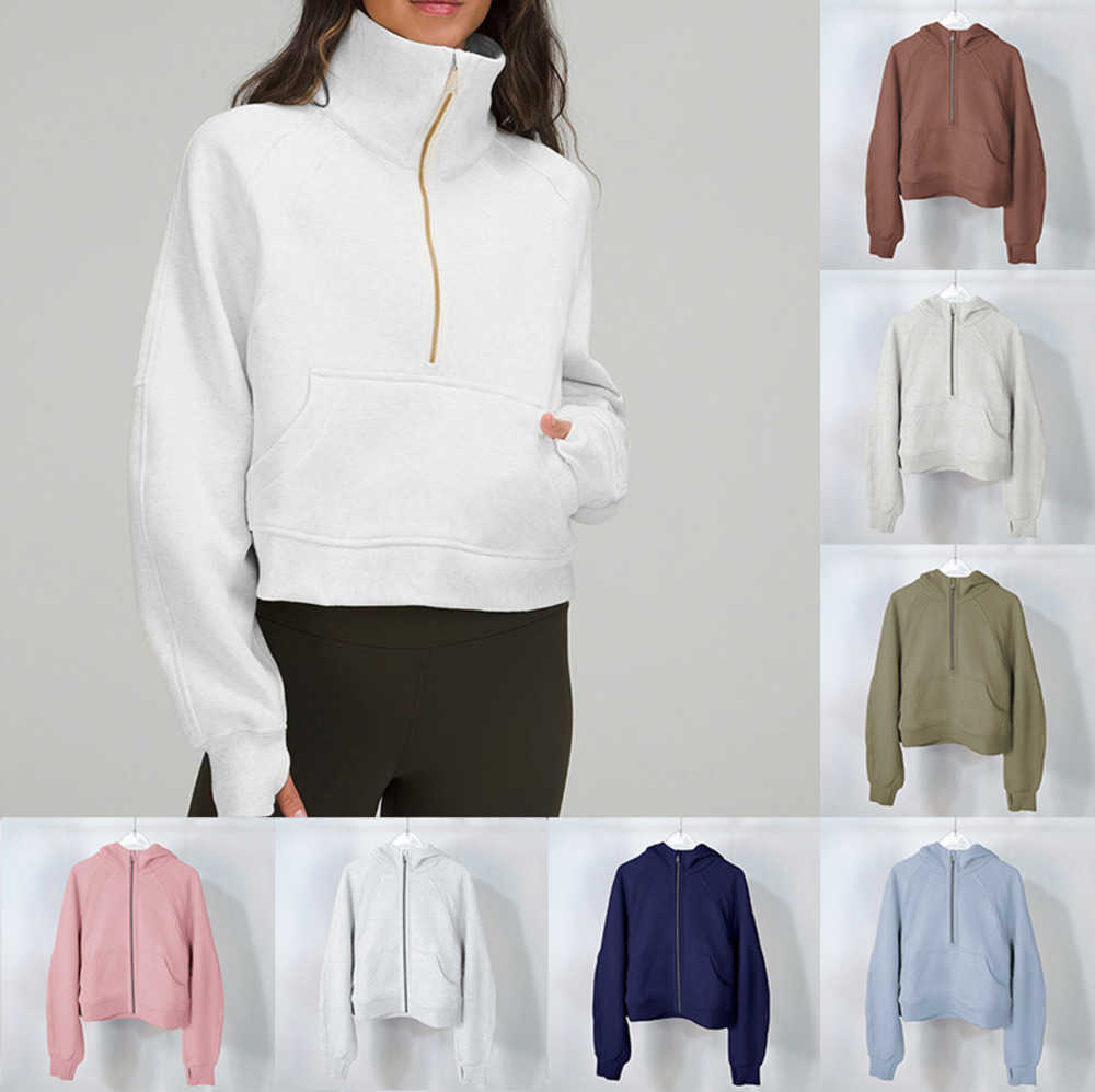 Thick Scuba lulus womens yoga hoodie Plus Velvet jackets Autumn and winter hoodys sports half zipper terry designer sweater Classic fashion 28ess, 2-hooded
Thick Scuba lulus womens yoga hoodie Plus Velvet jackets Autumn and winter hoodys sports half zipper terry designer sweater Classic fashion 28ess, 2-hooded