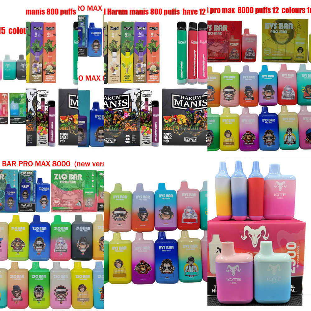 100% Original IQTE Pro 2500 Puffs Electronic Cigarettes BVS BAR 8000 Mesh Coil Harum manis 800 puffs Disposable Vape rechargable battery 5% 2 3WK6H
100% Original IQTE Pro 2500 Puffs Electronic Cigarettes BVS BAR 8000 Mesh Coil Harum manis 800 puffs Disposable Vape rechargable battery 5% 2 3WK6H