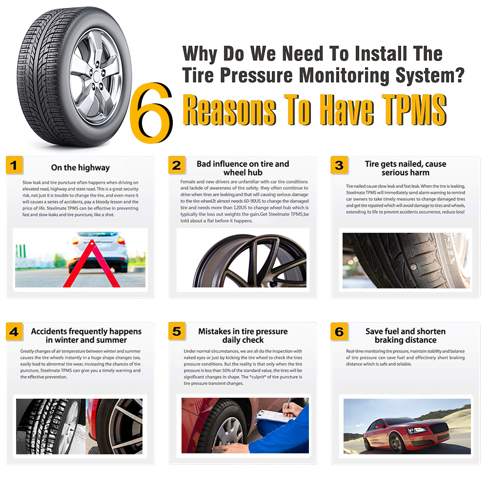 Bluetooth 4.0 5.0 External Alarm Tire Pressure Sensors Android iOS BLE TPMS Universal Waterproof Car Tire Pressure Sensor