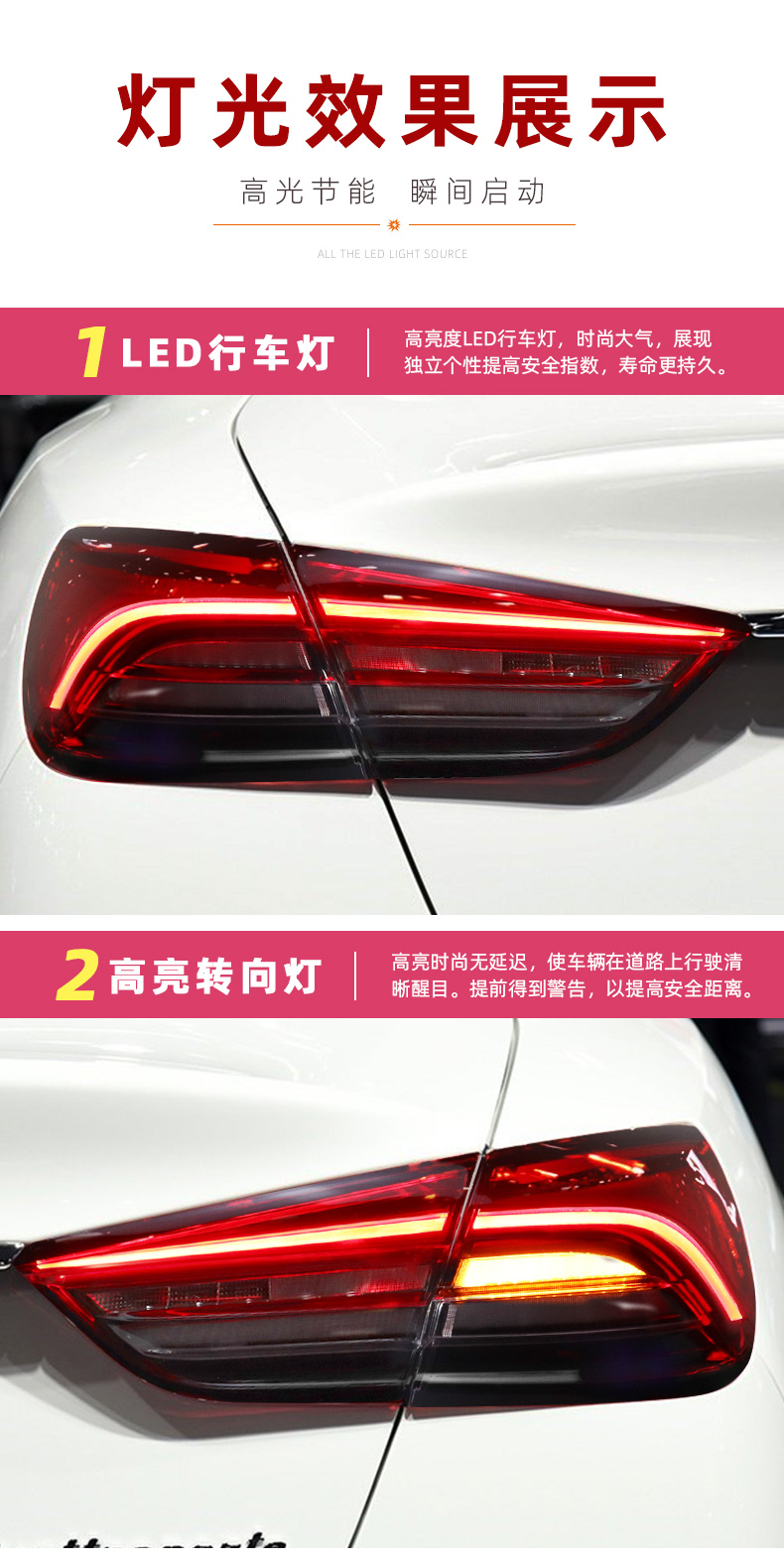 Car Lights for Maserati Quattroporte 20 13-20 17 LED Auto Taillights Assembly Upgrade Dynamic Signal Lamp Tool Accessories