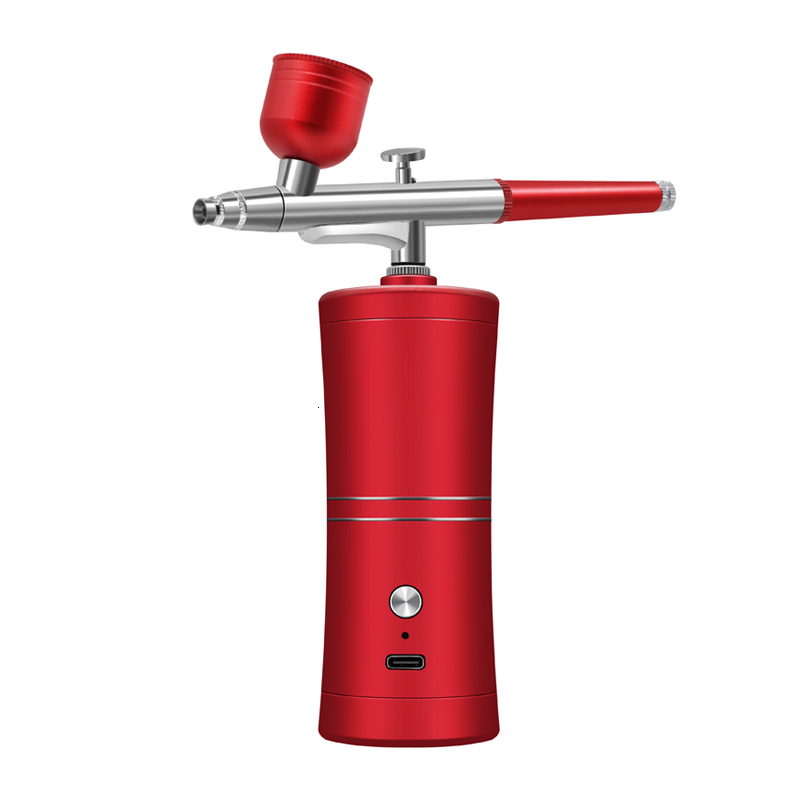 Airbrush Tattoo Supplies Mini Paint Spray Gun Rechargeable Portable Mini Air Compressor Kit Air-Brush Airbrush For Nail Art Tattoo Craft Cake Fog Spra