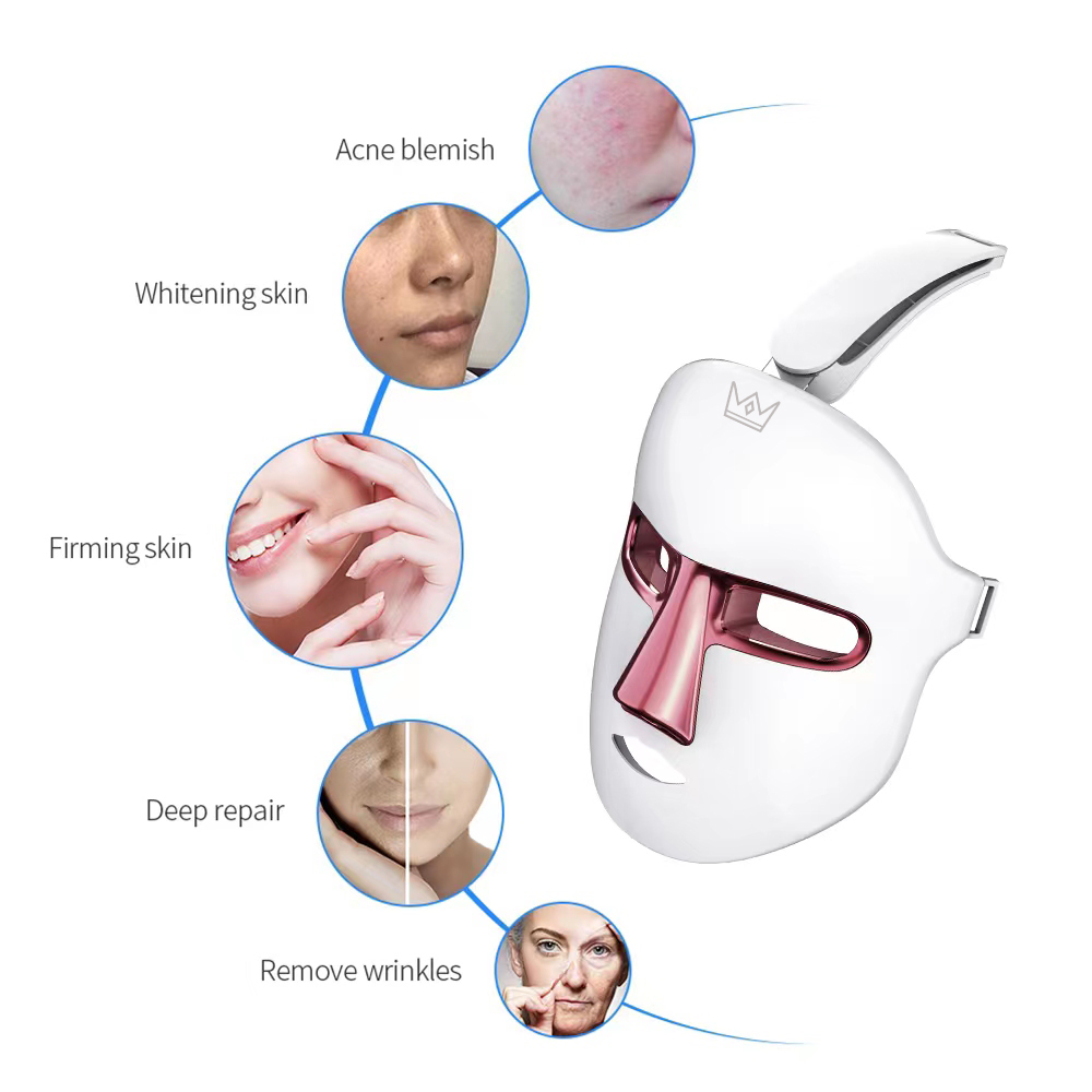 Beauty Items Photon Light LED Phototherapy Wrinkle Removal Face Beauty Mask Skin Care Electric Therapy Device Photon Rejuvenation Facial Mask