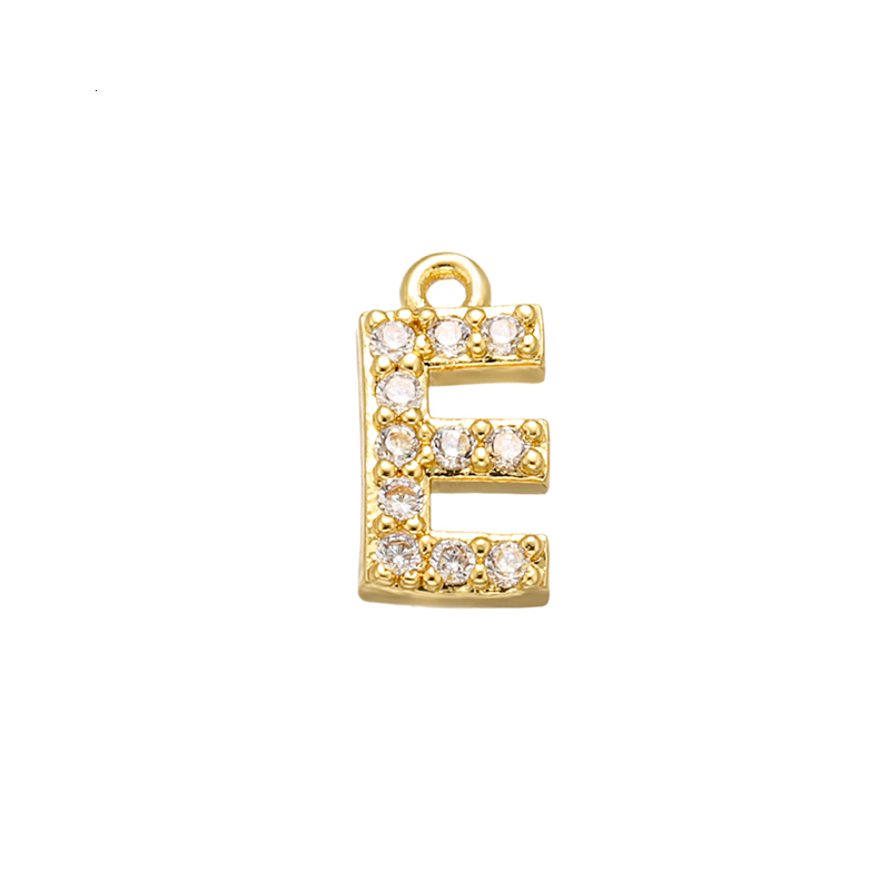 Charms ZHUKOU 8x85mm Brass Cubic Zirconia Crystal 26 Letter Pendants for Women earring jewelry accessories wholesale VD545 230320