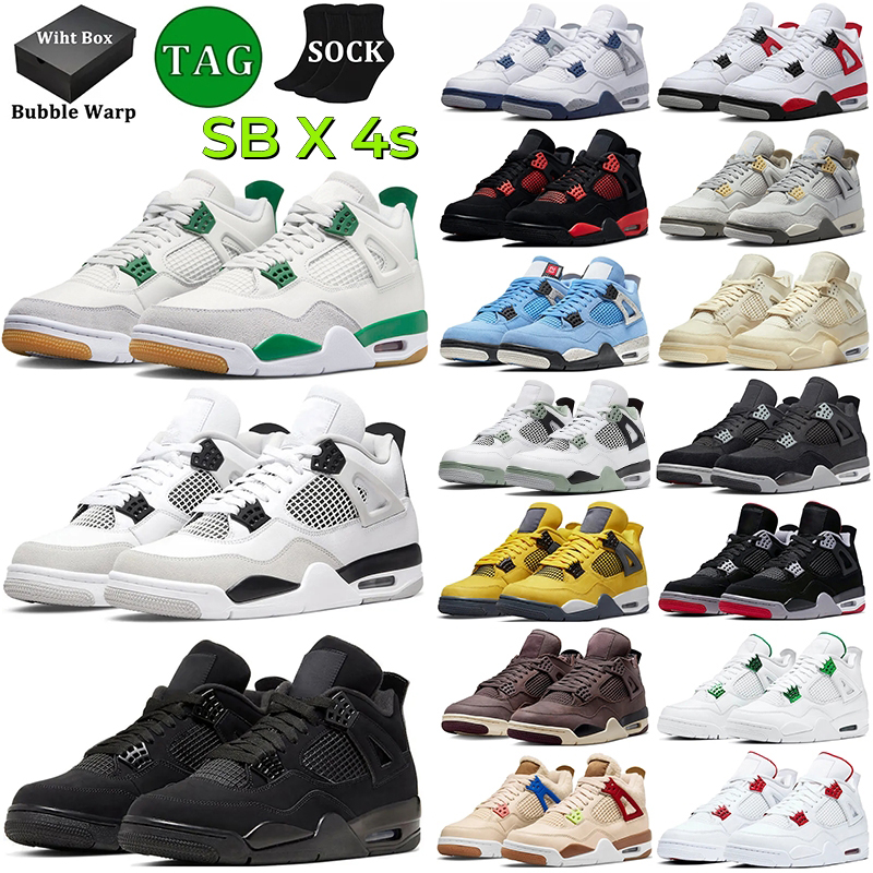 With Box 4 Basketball Shoes Men Women Jumpman 4s Pine Green Seafoam Military Black Cat Midnight Navy Photon Dust Red Thunder Bred Mens Trainers Outdoor Sneakers, 27
With Box 4 Basketball Shoes Men Women Jumpman 4s Pine Green Seafoam Military Black Cat Midnight Navy Photon Dust Red Thunder Bred Mens Trainers Outdoor Sneakers, 27