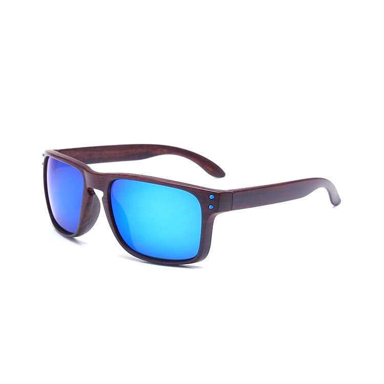 Frames Fashion square wood grain sun for men and women outdoor sports 0709 glasses sales