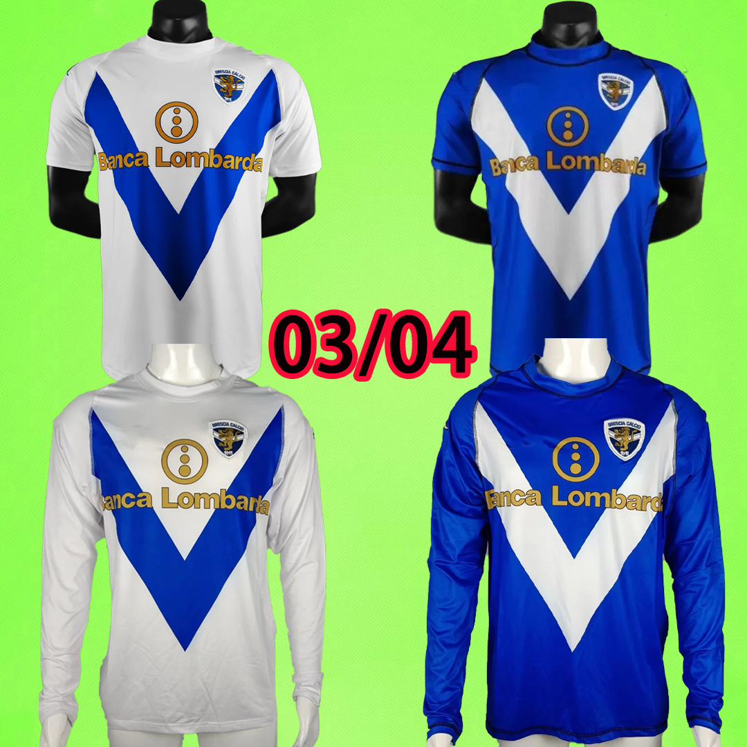 2003 2004 Brescia Retro Soccer Jerseys short long sleeve home away blue white #10 Baggio Classic Vintage 03 04 football shirt full Caracciolo Mauri Maglia da calcio, 03/04 short sleeve
2003 2004 Brescia Retro Soccer Jerseys short long sleeve home away blue white #10 Baggio Classic Vintage 03 04 football shirt full Caracciolo Mauri Maglia da calcio, 03/04 short sleeve