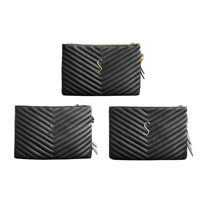 Evening Womens Man clutch Designer bag Luxury tote handbag mirror quality v-shaped lattice metal letter purse wallet cross body briefcase zipper hand bags, Black silver
Evening Womens Man clutch Designer bag Luxury tote handbag mirror quality v-shaped lattice metal letter purse wallet cross body briefcase zipper hand bags, Black silver