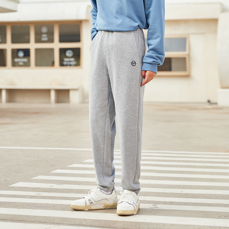 Men's Pants SEMIR Casual Pants Men Fleece Girdled Knit Trousers Boys Handsome And Energetic Korean Version Winter Pants 230320
