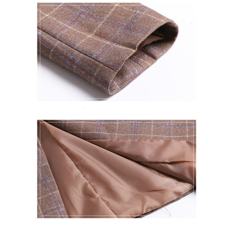 Women's Suits Blazers Korean Fashion Vintage Plaid Blazer One/Two Piece Long Sleeve Casual Button Slim Jacket Elegant Temperament Pant Suits 2303